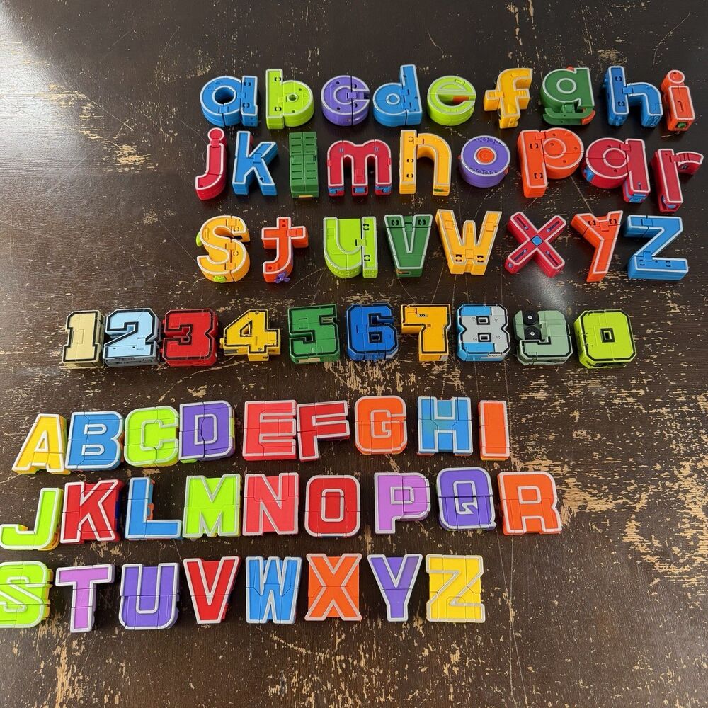 Alpha-Bots Uppercase Letters & Numbers + Transforming Lowercase A-Z Lot
